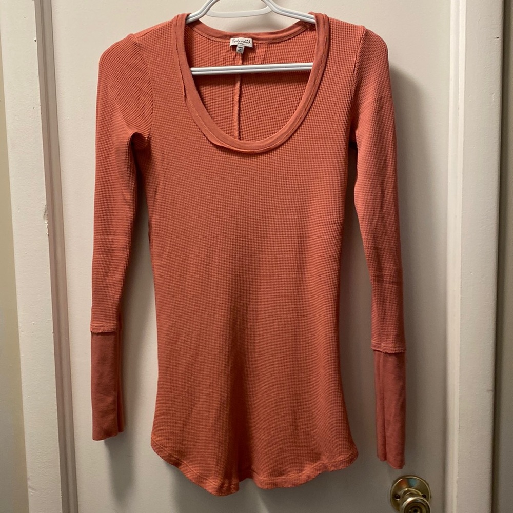 Long sleeve cotton modal top